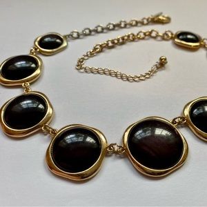 Deep purple geometric necklace